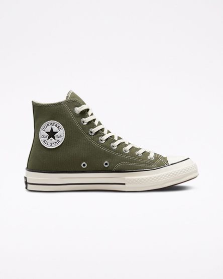 Dámské Boty Vysoké Converse Chuck 70 Platene Olivy Zelené Černé | CZ EGA3104